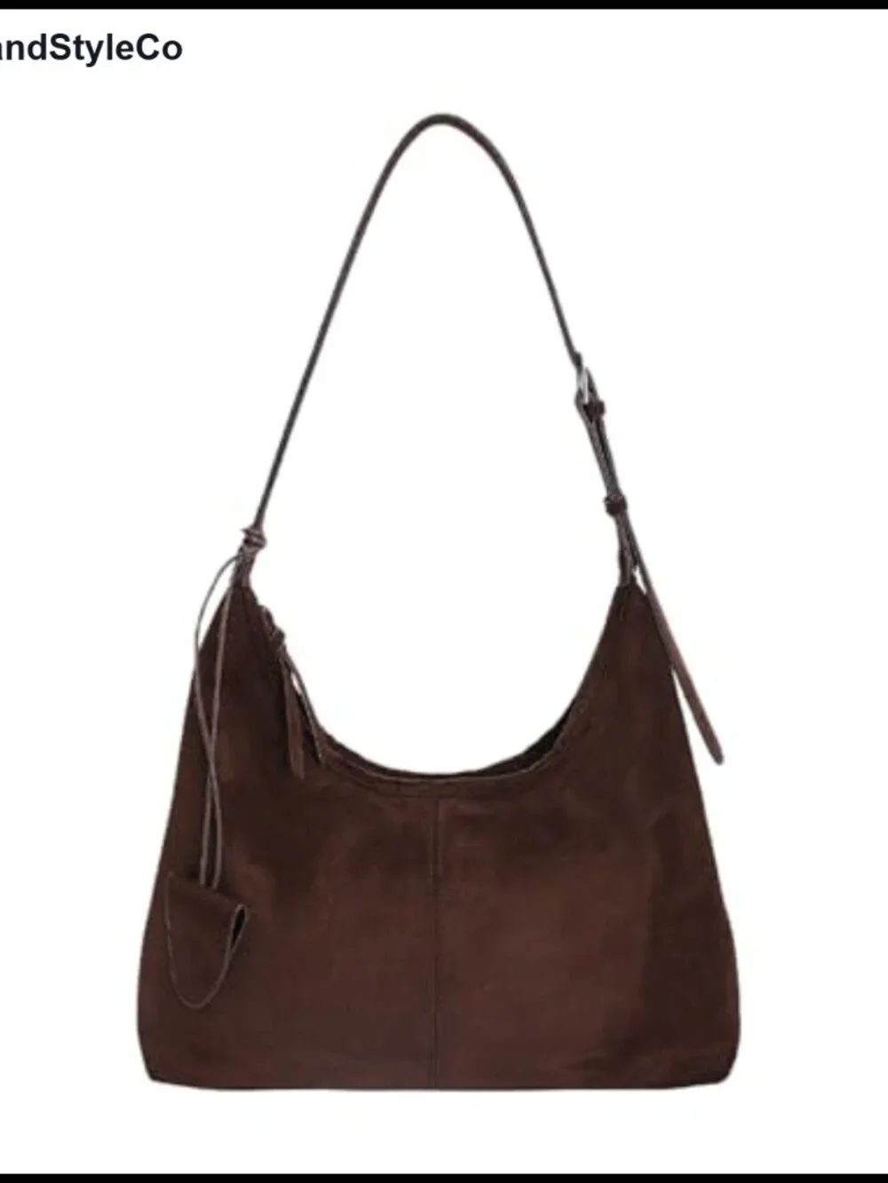 Faux Suede Hobo Bag Slouchy Shoulder Tote Purse Large Capacity Work Handbag